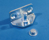 フレーム装着用金具コの字型（ボタン装着タイプ）